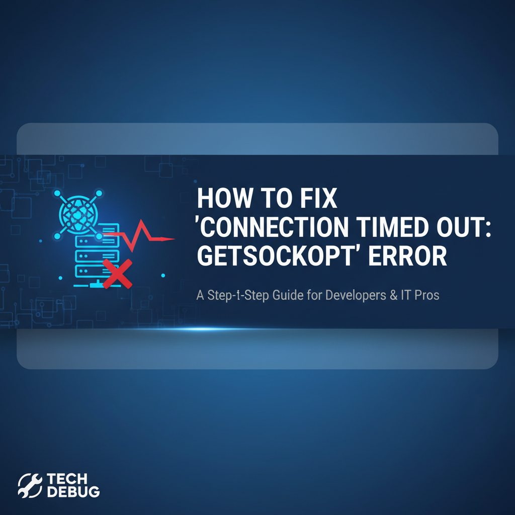 How to Fix 'Connection Timed Out: Getsockopt' Error