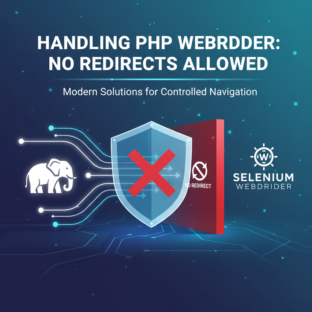 Handling php webdriver do not allow redirects