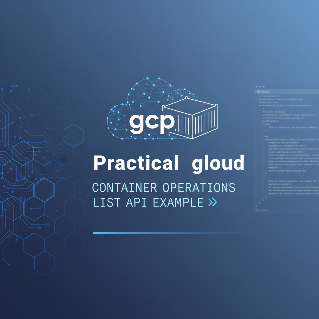 Practical gcloud container operations list api example