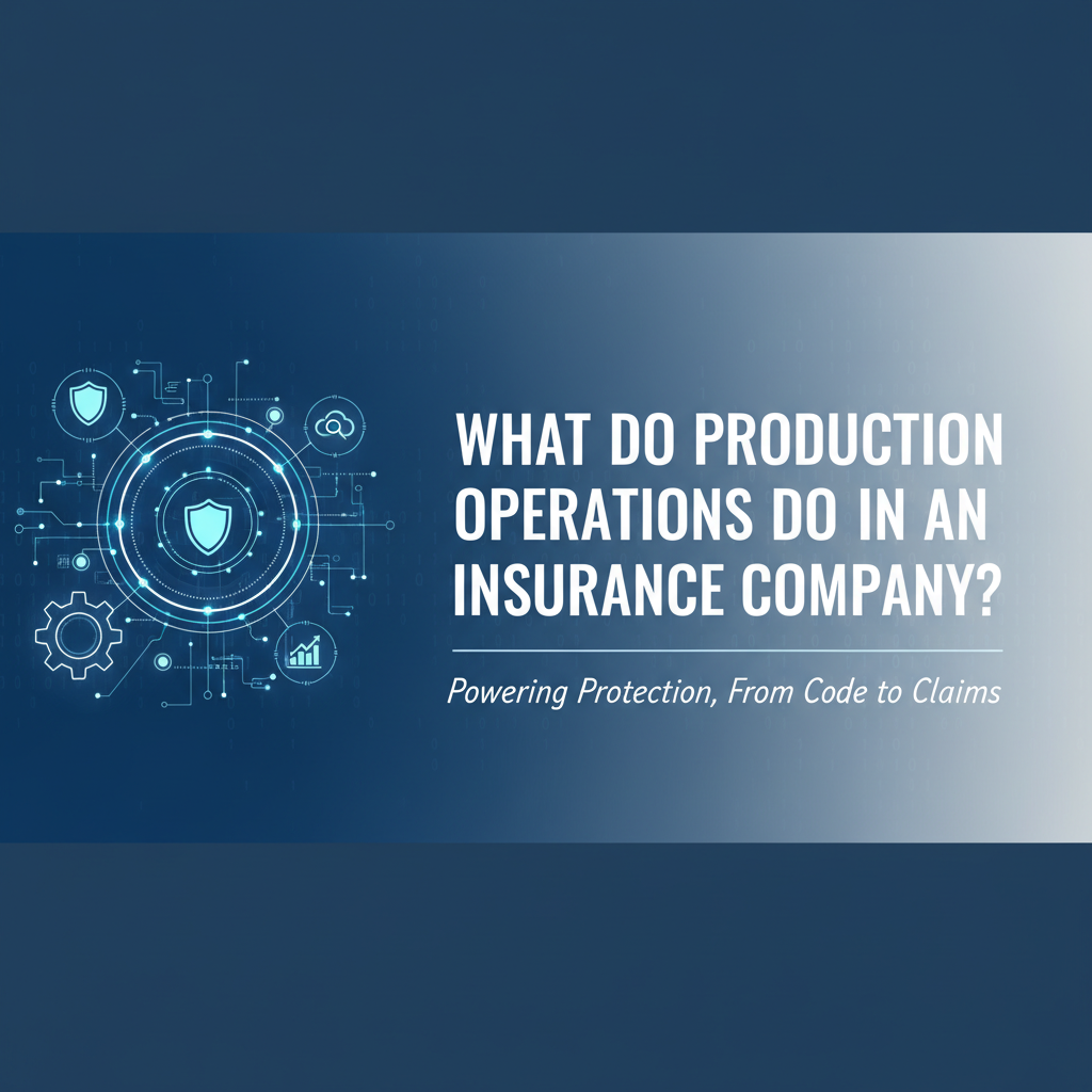What Production Operations Do in an Insurance Company