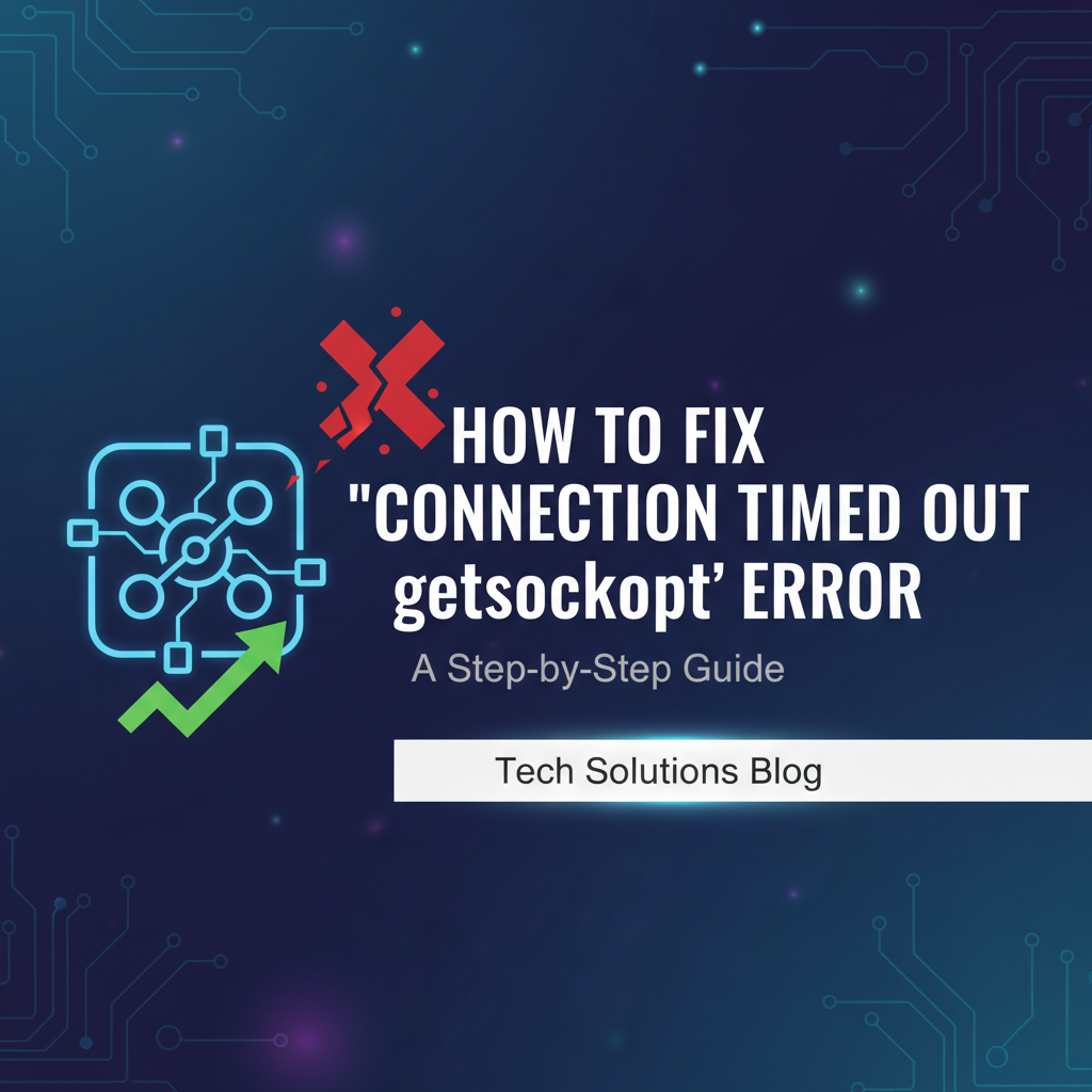 How to Fix 'Connection Timed Out getsockopt' Error