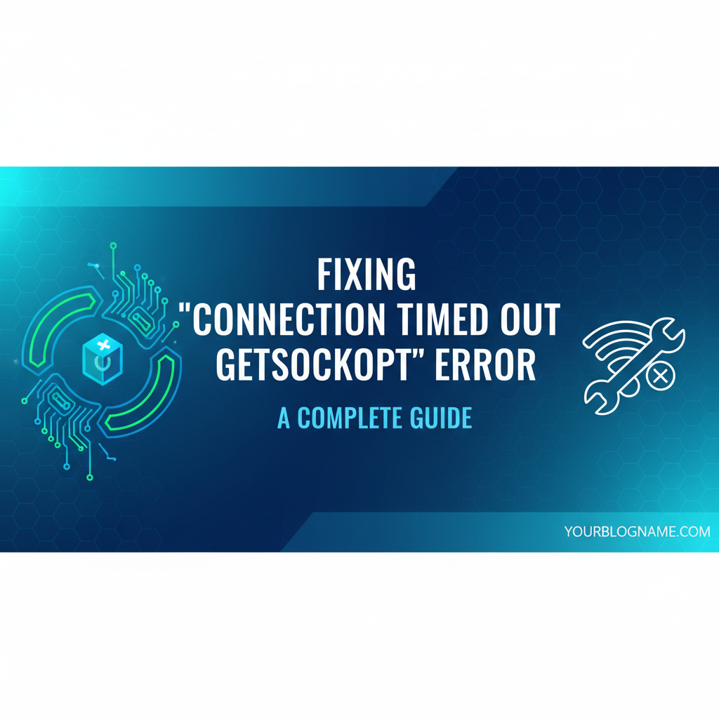 Fixing 'Connection Timed Out Getsockopt' Error: A Complete Guide