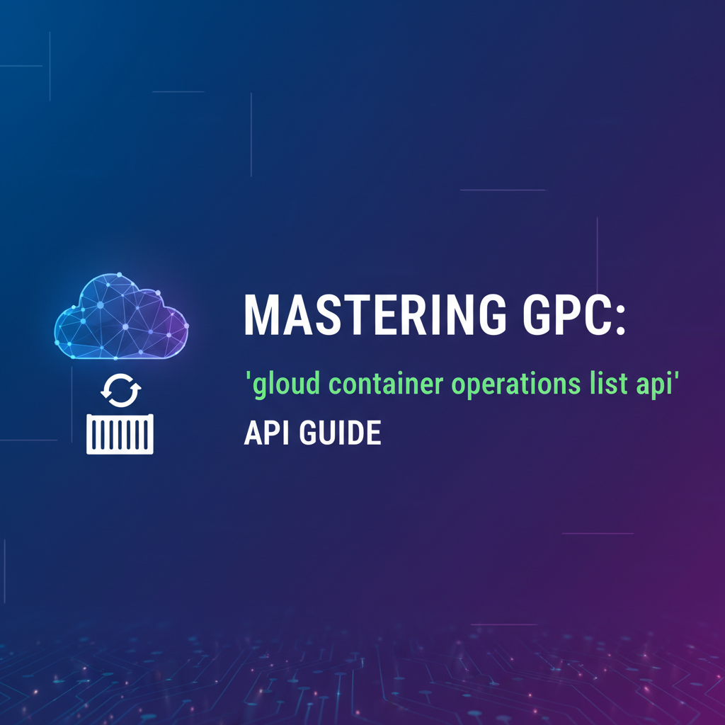 Mastering GCP: `gcloud container operations list api` Guide