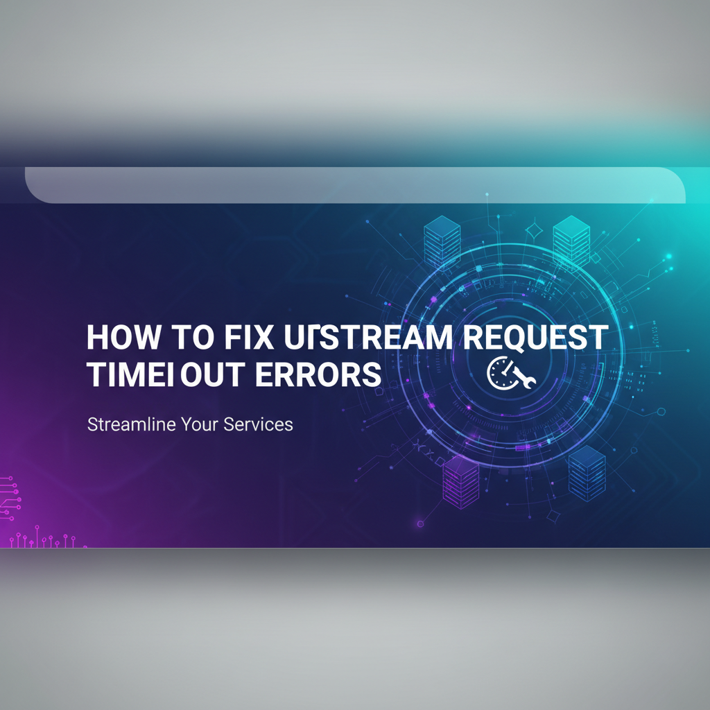How to Fix Upstream Request Timeout Errors