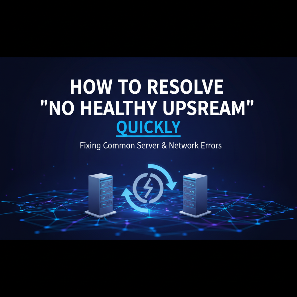 How to Resolve 'No Healthy Upstream' Issues Quickly