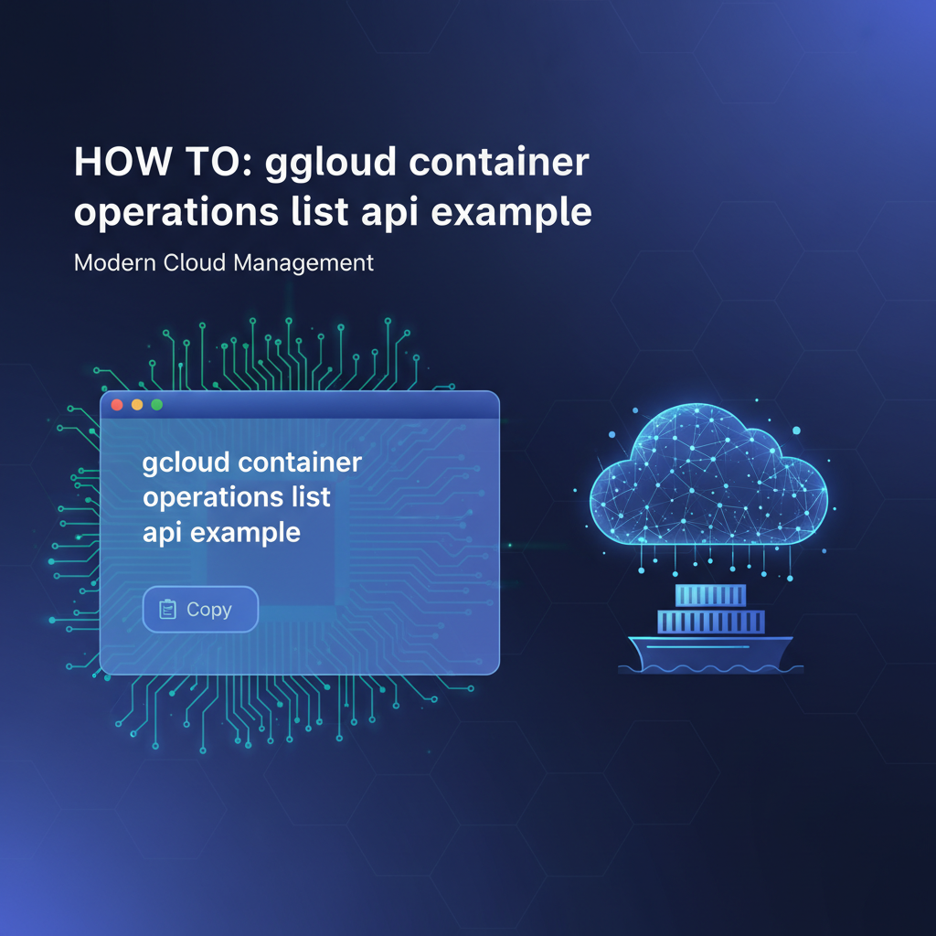 How to: gcloud container operations list api example