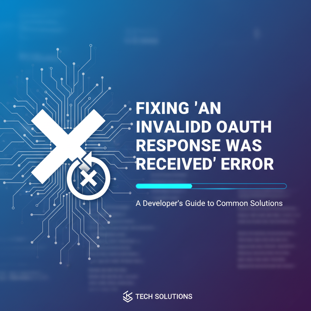 Fixing 'An Invalid OAuth Response Was Received' Error