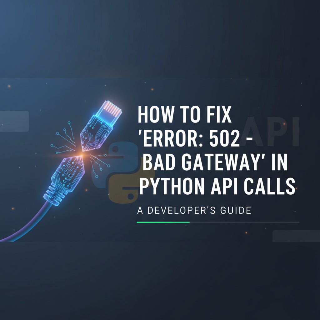 How to Fix 'error: 502 - bad gateway in api call python code'