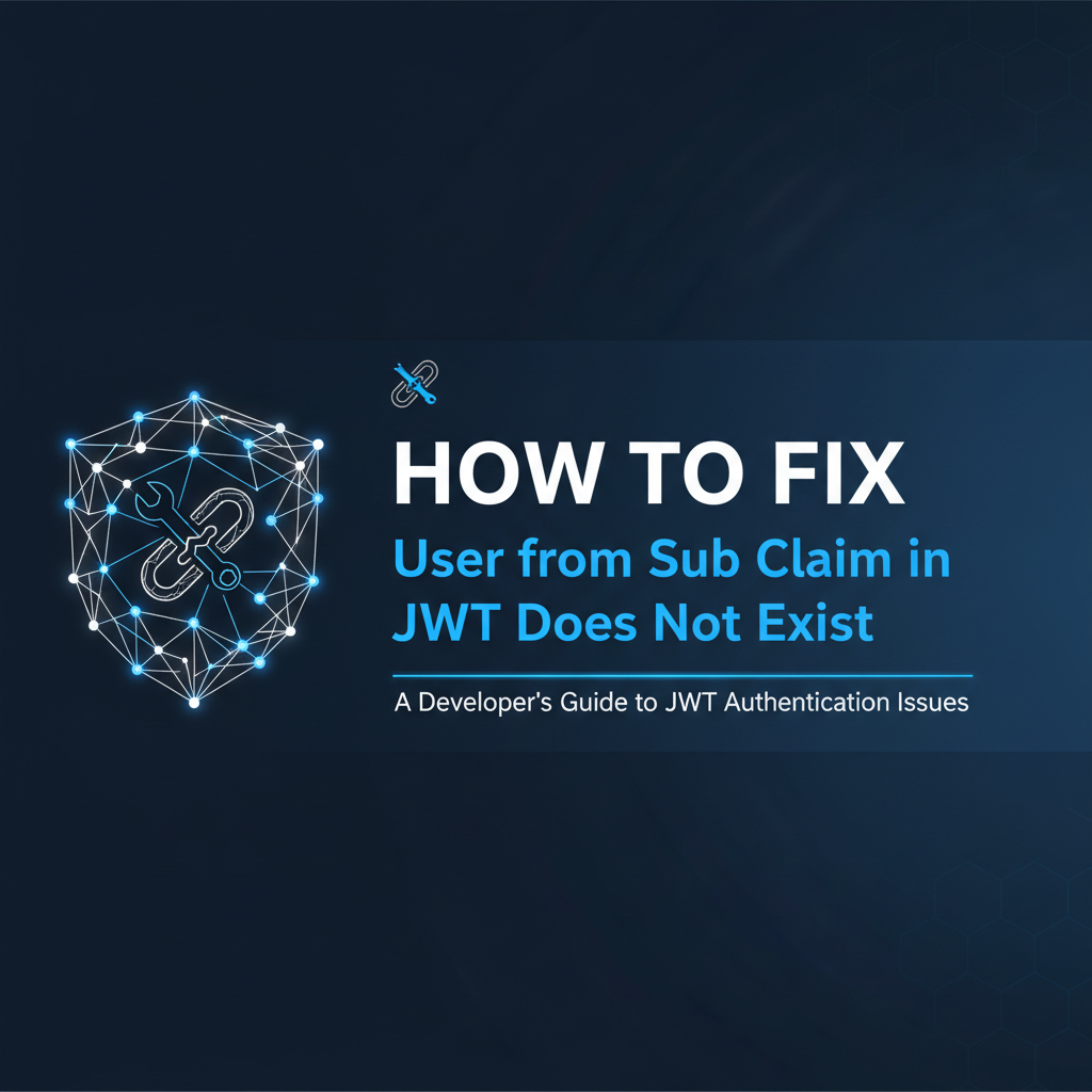 How to Fix User from Sub Claim in JWT Does Not Exist