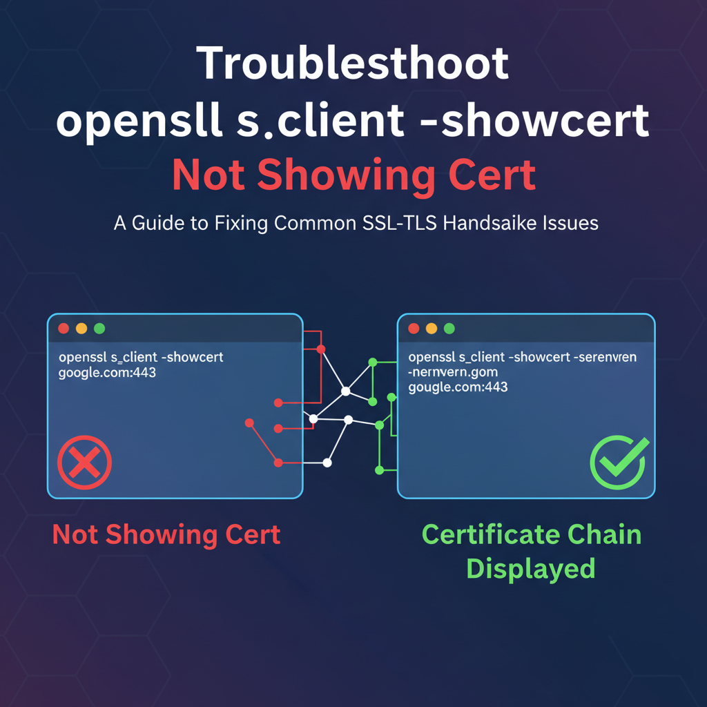 Troubleshoot openssl s_client -showcert Not Showing Cert