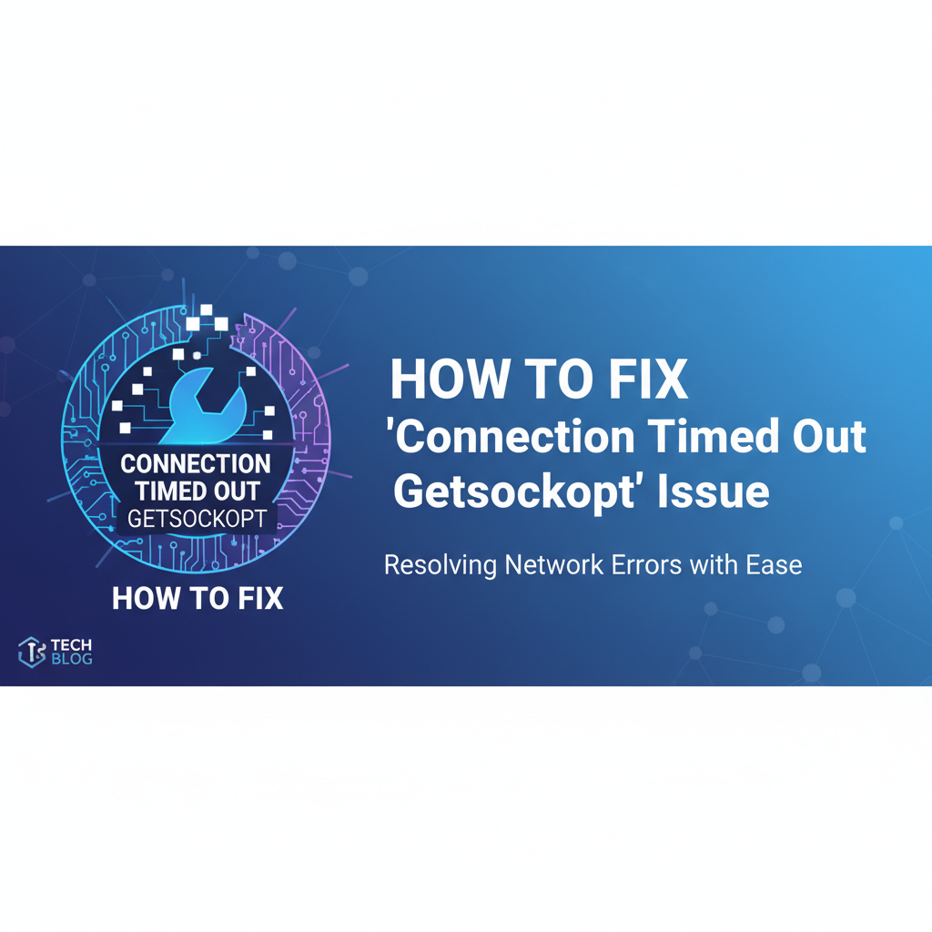 How to Fix 'Connection Timed Out Getsockopt' Issue