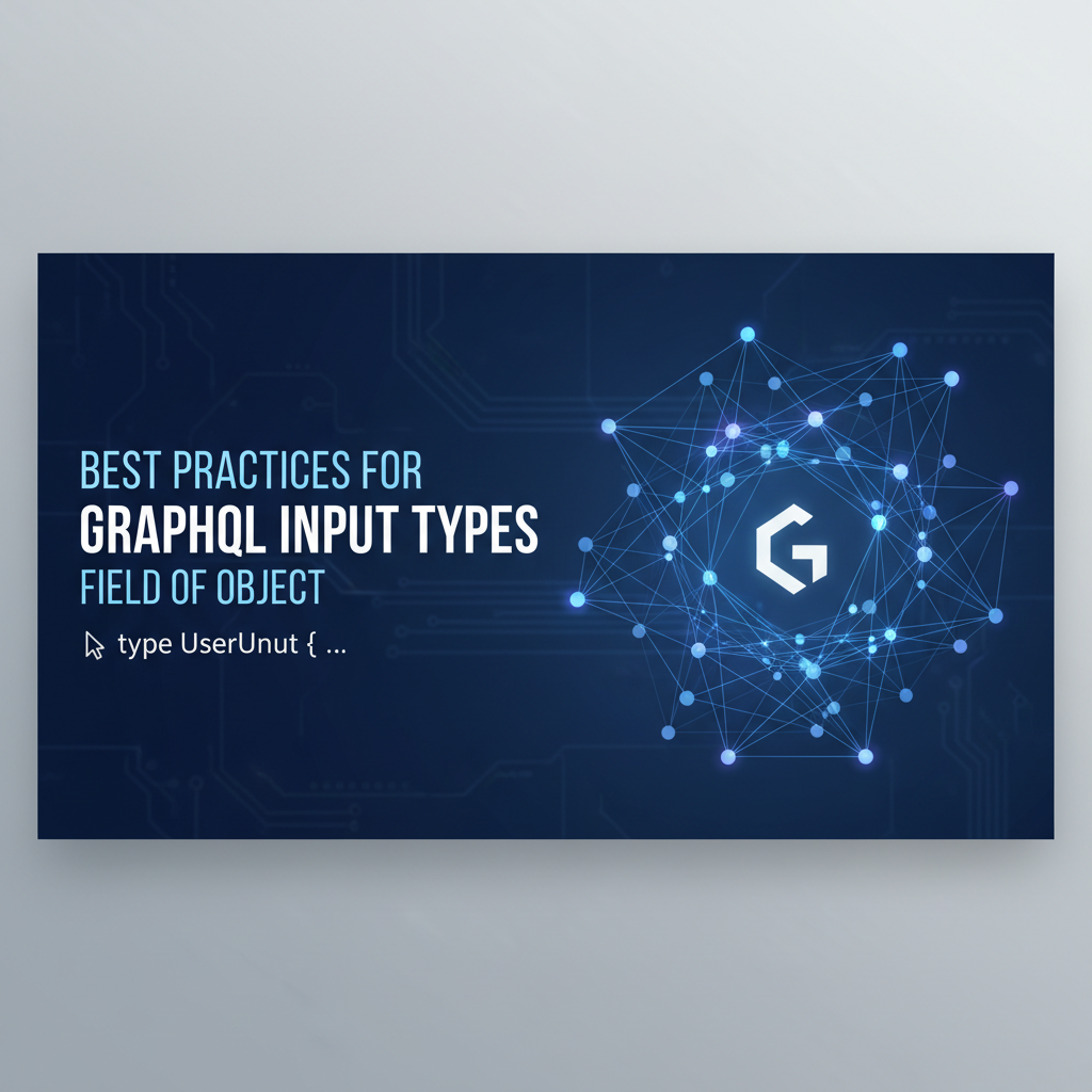 Best Practices for GraphQL Input Type Field of Object