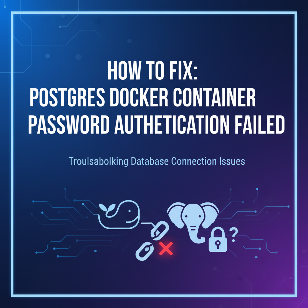 How to Fix: postgres docker container password authentication failed