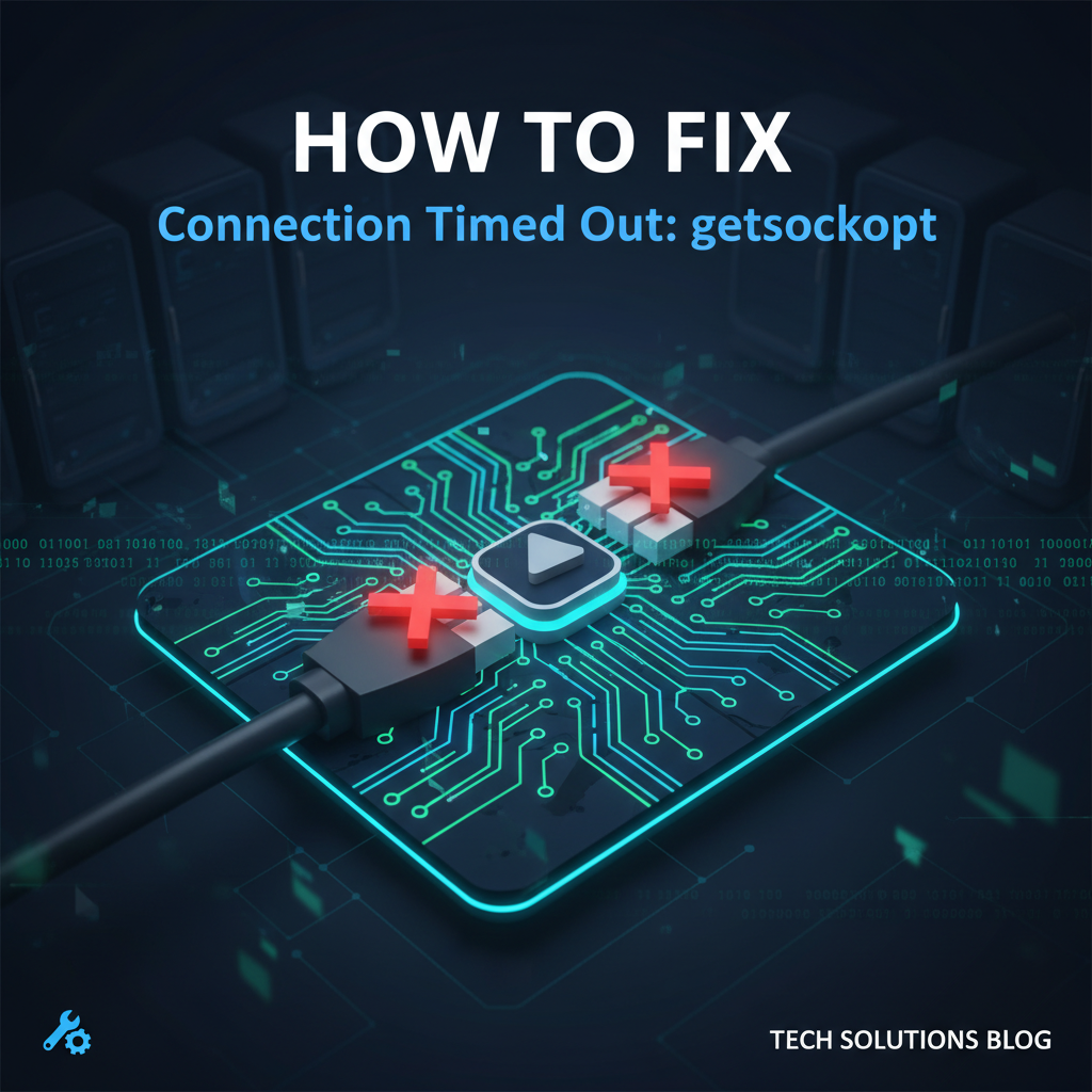 How to Fix 'connection timed out: getsockopt'