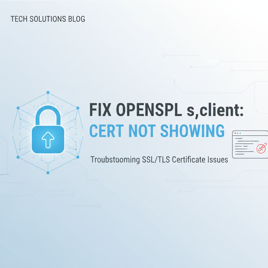 Fix openssl s_client: Cert Not Showing with -showcert