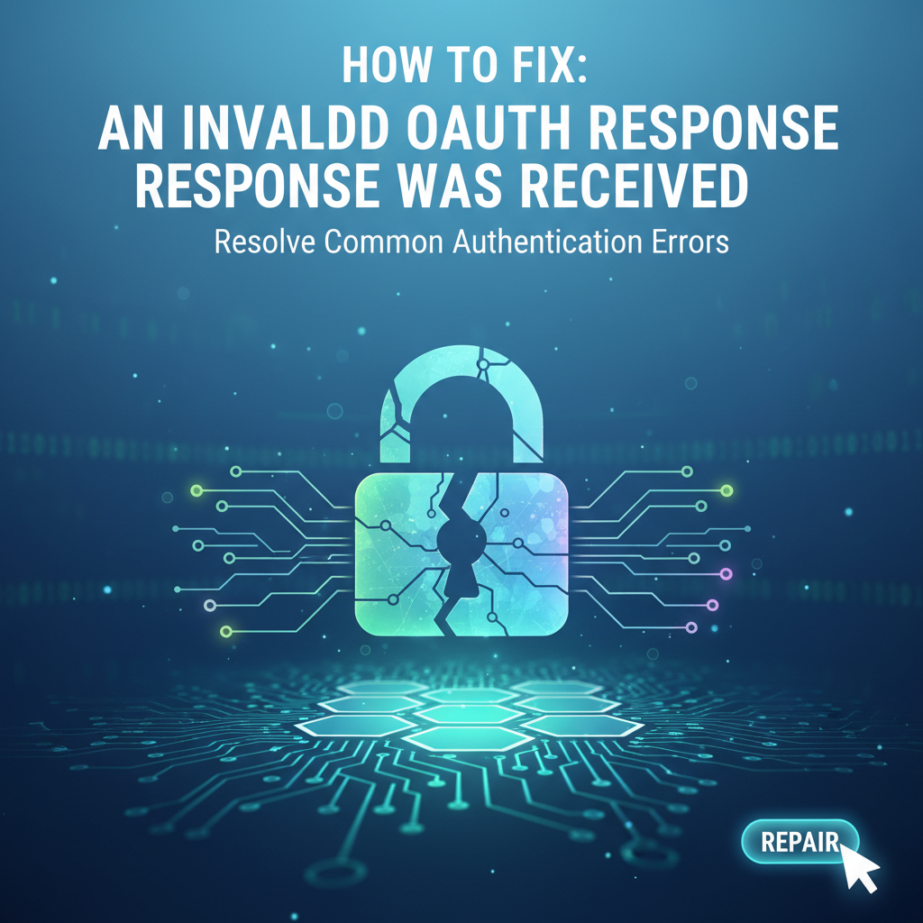 How to Fix: An Invalid OAuth Response Was Received
