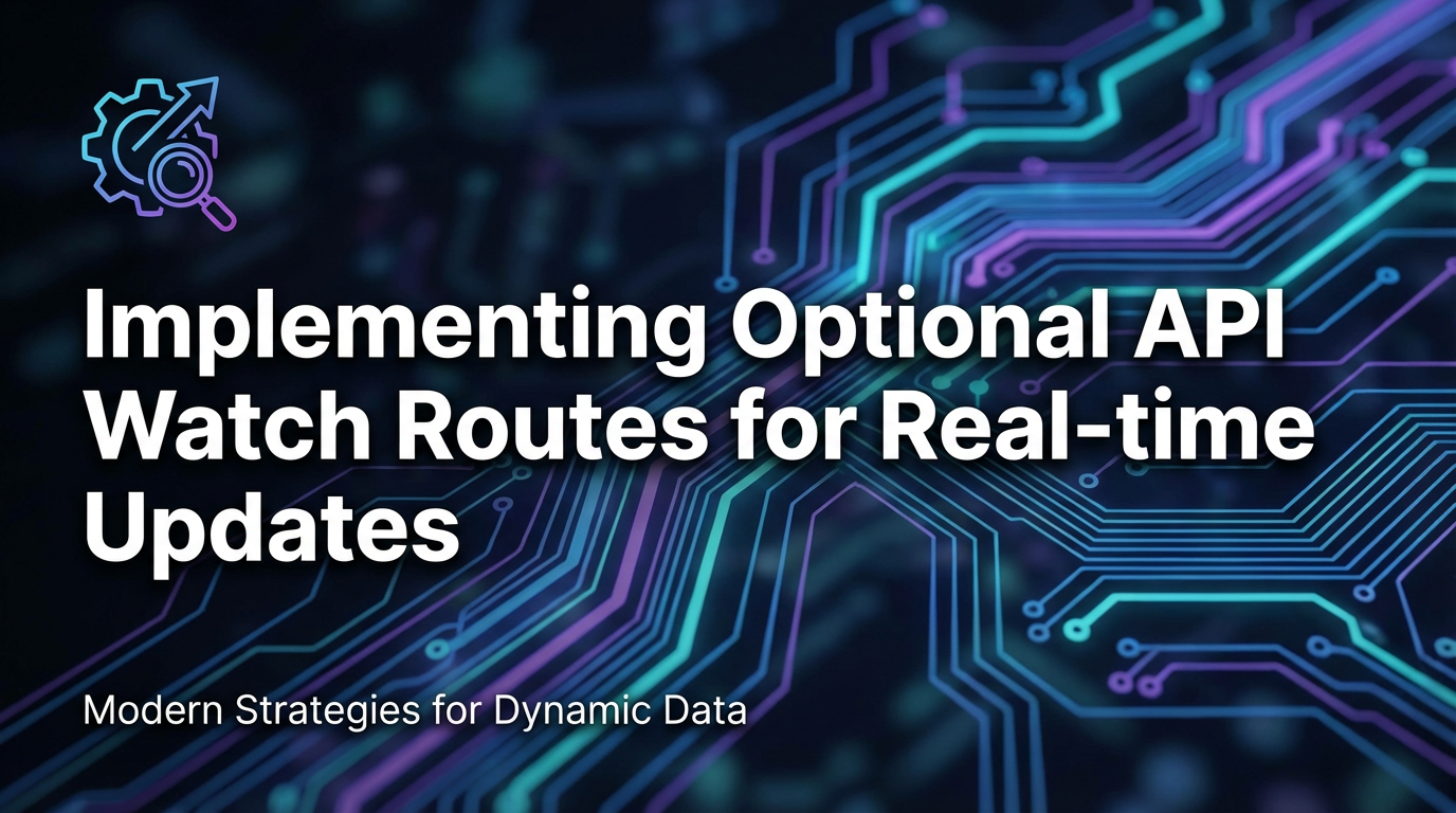Implementing Optional API Watch Routes for Real-time Updates