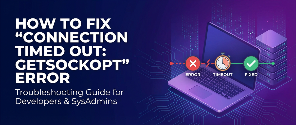 How to Fix 'connection timed out: getsockopt' Error