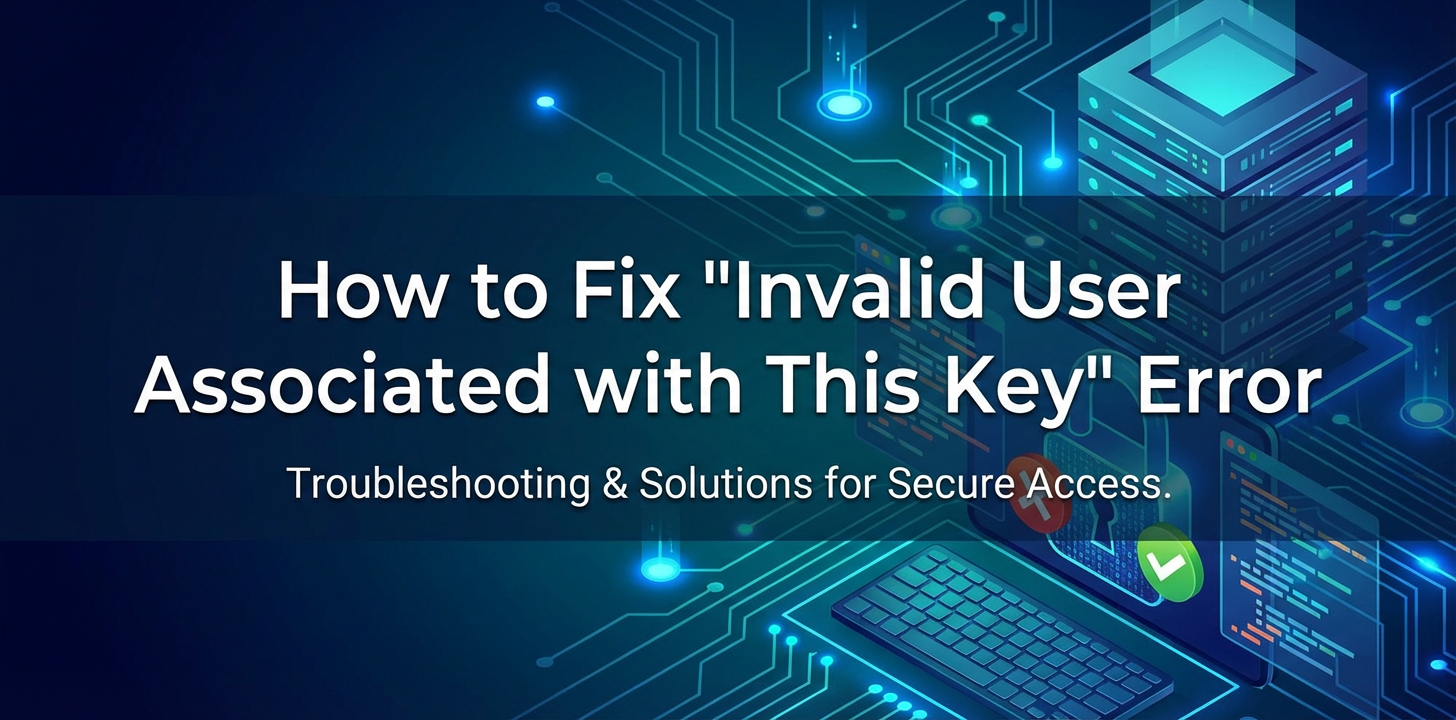 How to Fix 'Invalid User Associated with This Key' Error