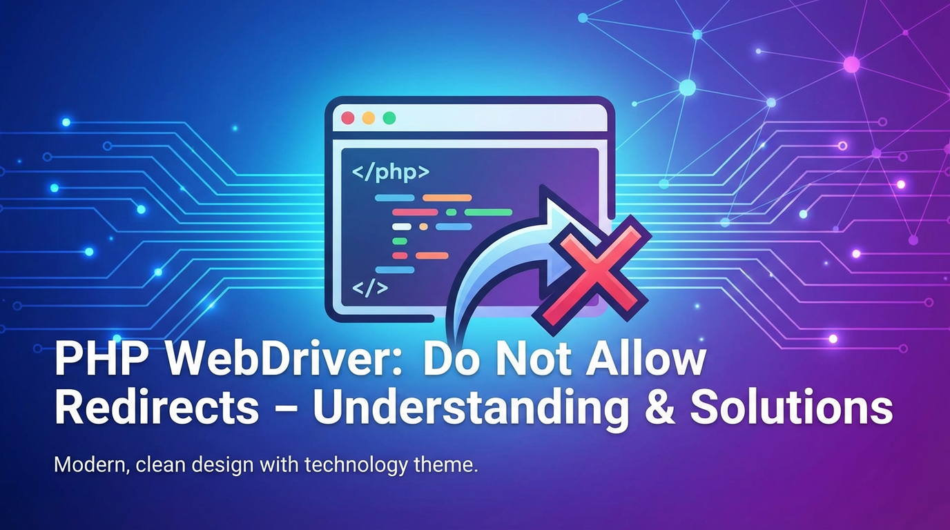PHP WebDriver: Do Not Allow Redirects - Understanding & Solutions