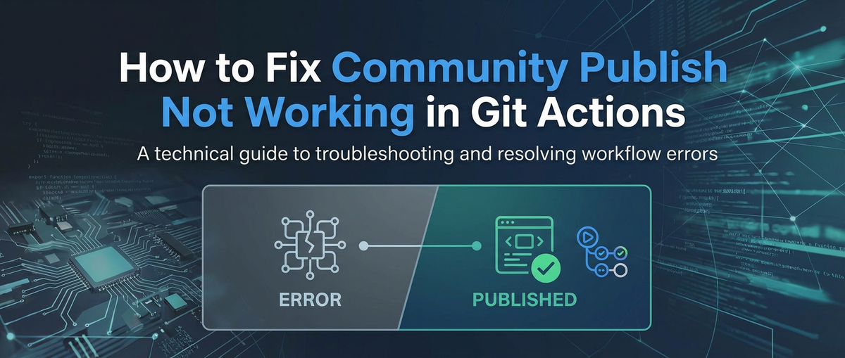 How to Fix Community Publish Not Working in Git Actions