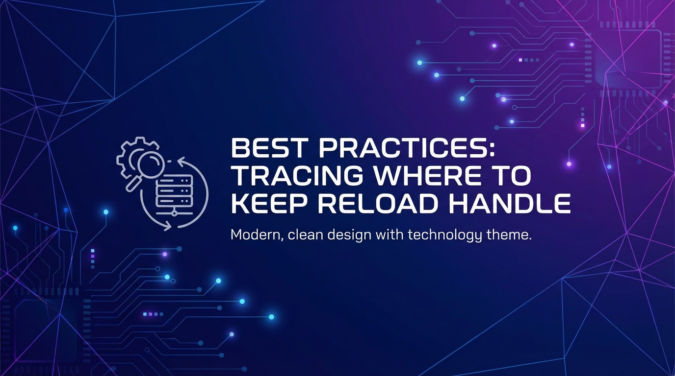 Best Practices: Tracing Where to Keep Reload Handle