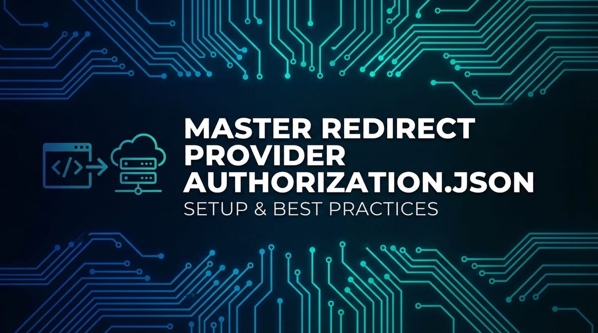 Master redirect provider authorization.json: Setup & Best Practices