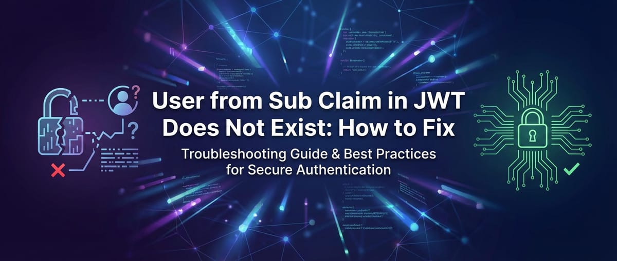 User from Sub Claim in JWT Does Not Exist: How to Fix