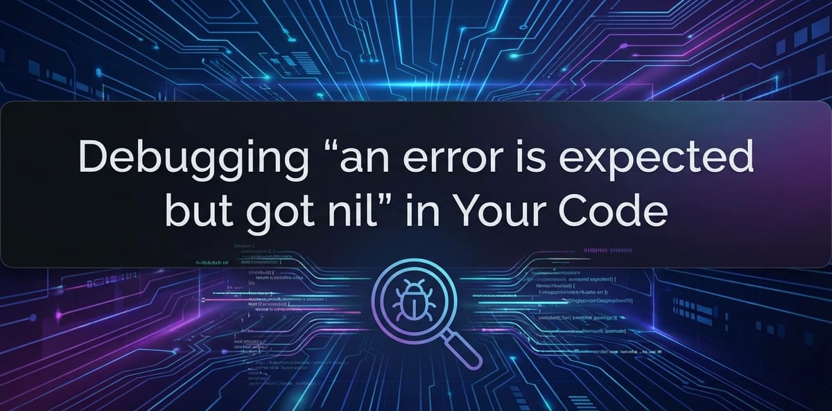 Debugging "an error is expected but got nil" in Your Code