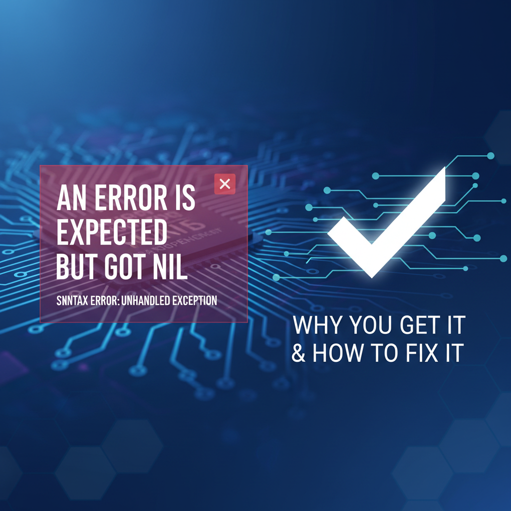 Why You Get 'An Error Is Expected But Got Nil' and How to Fix It