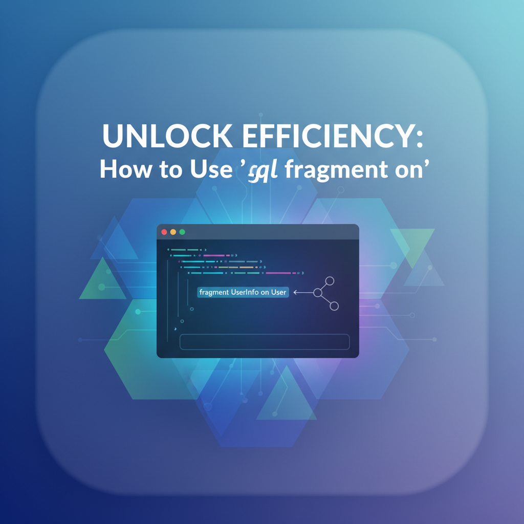 Unlock Efficiency: How to Use `gql fragment on`