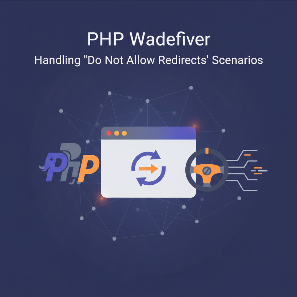 PHP WebDriver: Handling 'Do Not Allow Redirects' Scenarios