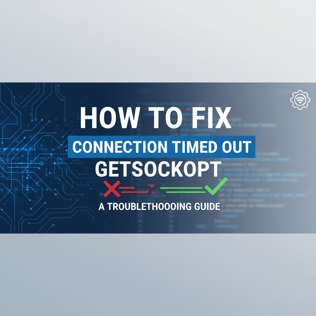 How to Fix 'connection timed out: getsockopt'