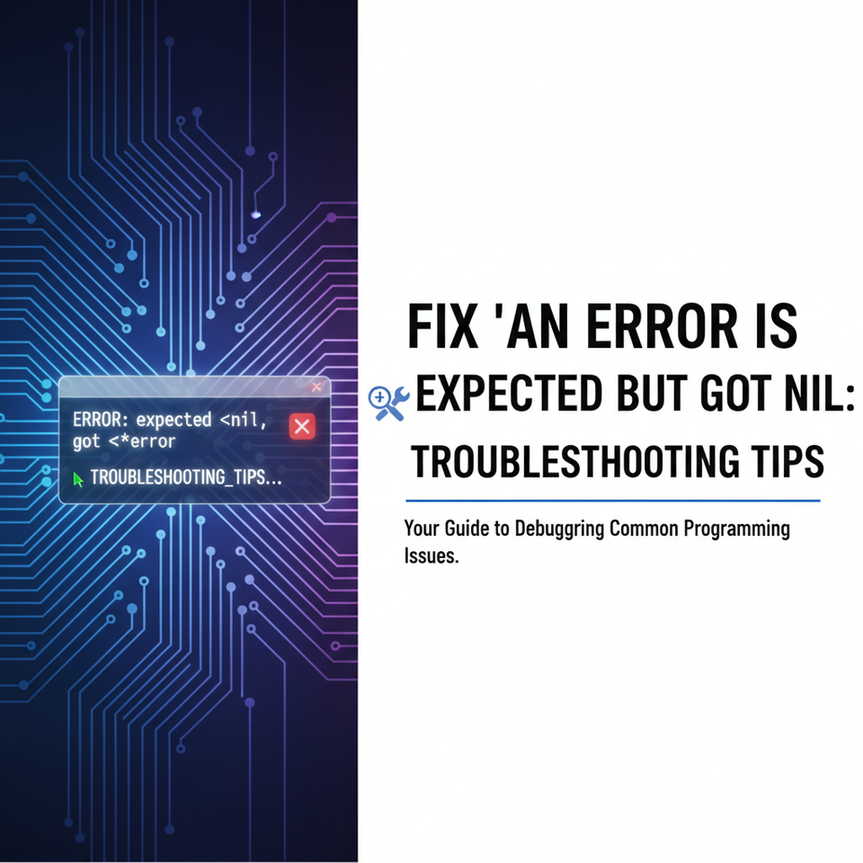 Fix 'an error is expected but got nil': Troubleshooting Tips