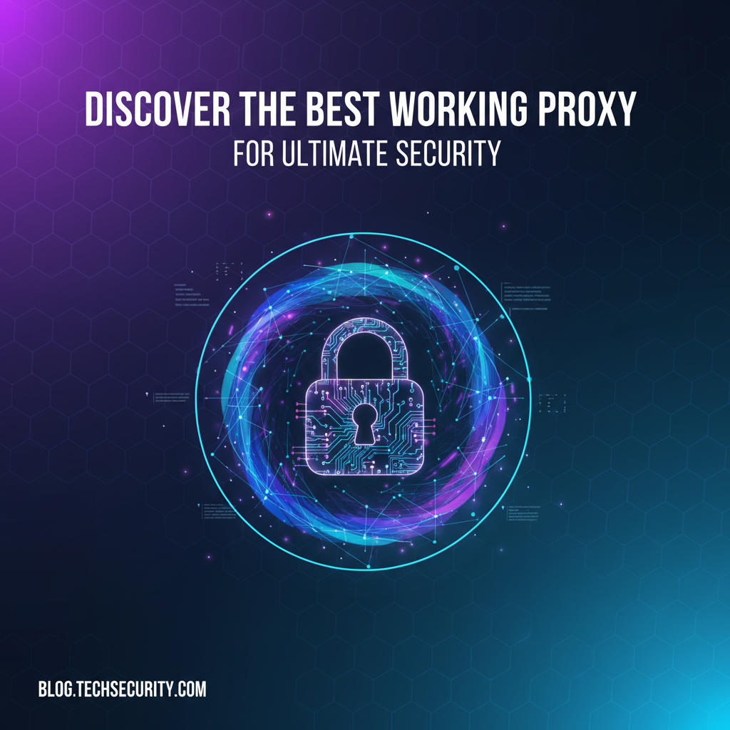 Discover the Best Working Proxy for Ultimate Security