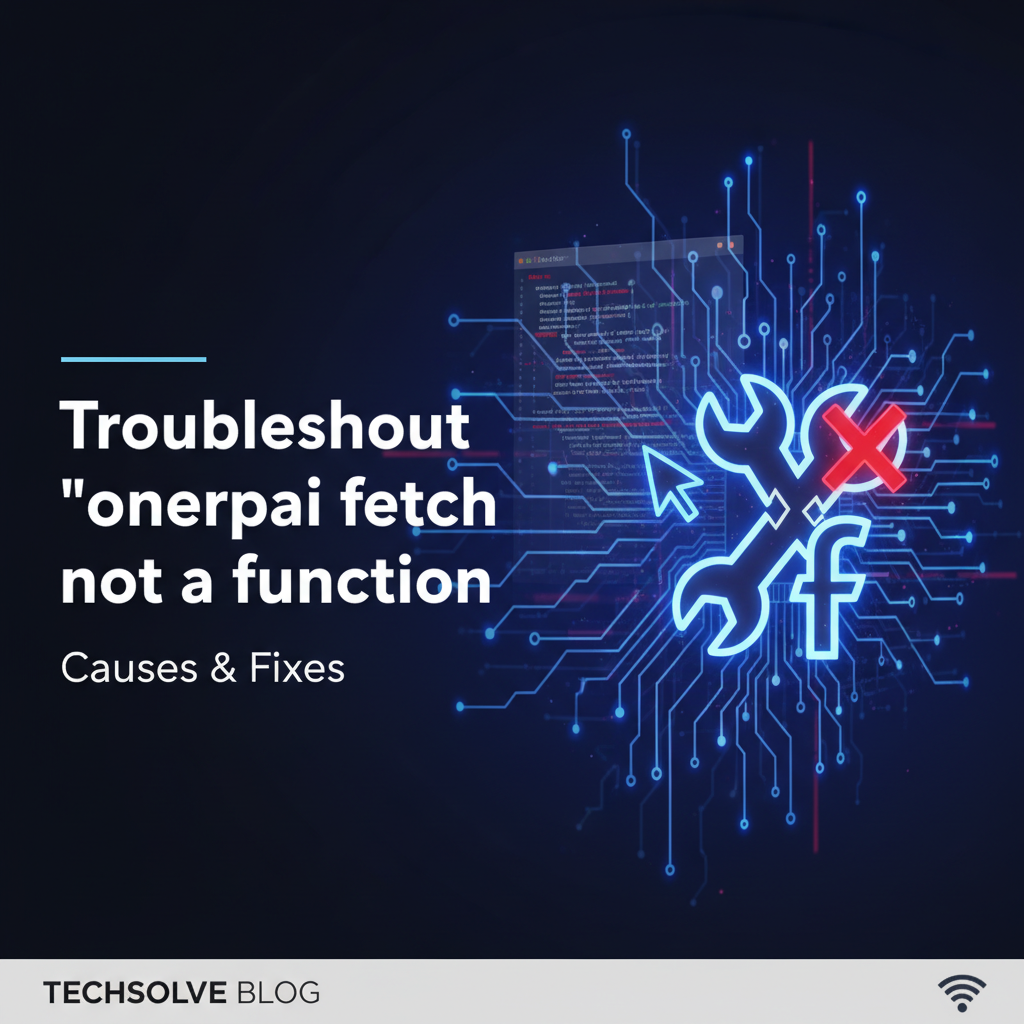 Troubleshoot 'openapi fetch not a function': Causes & Fixes