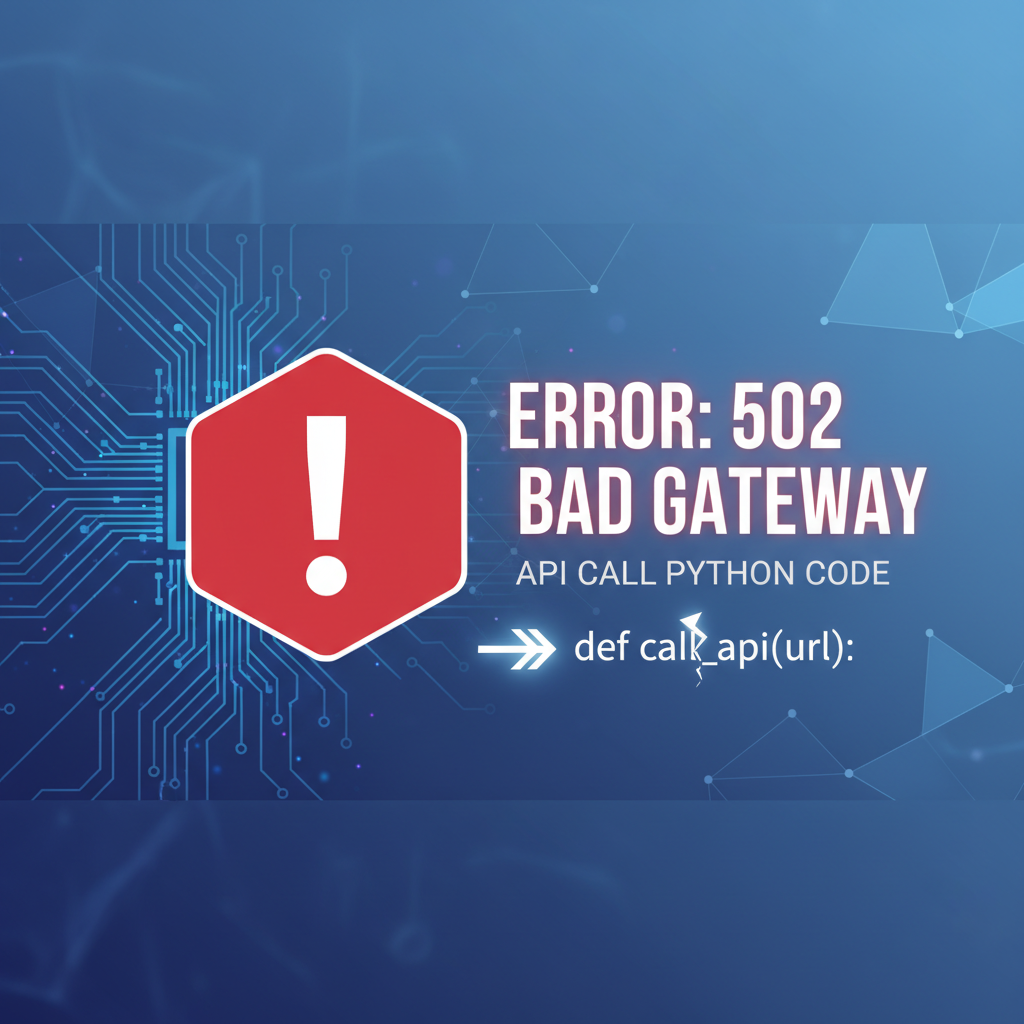 Troubleshoot error: 502 - bad gateway in api call python code