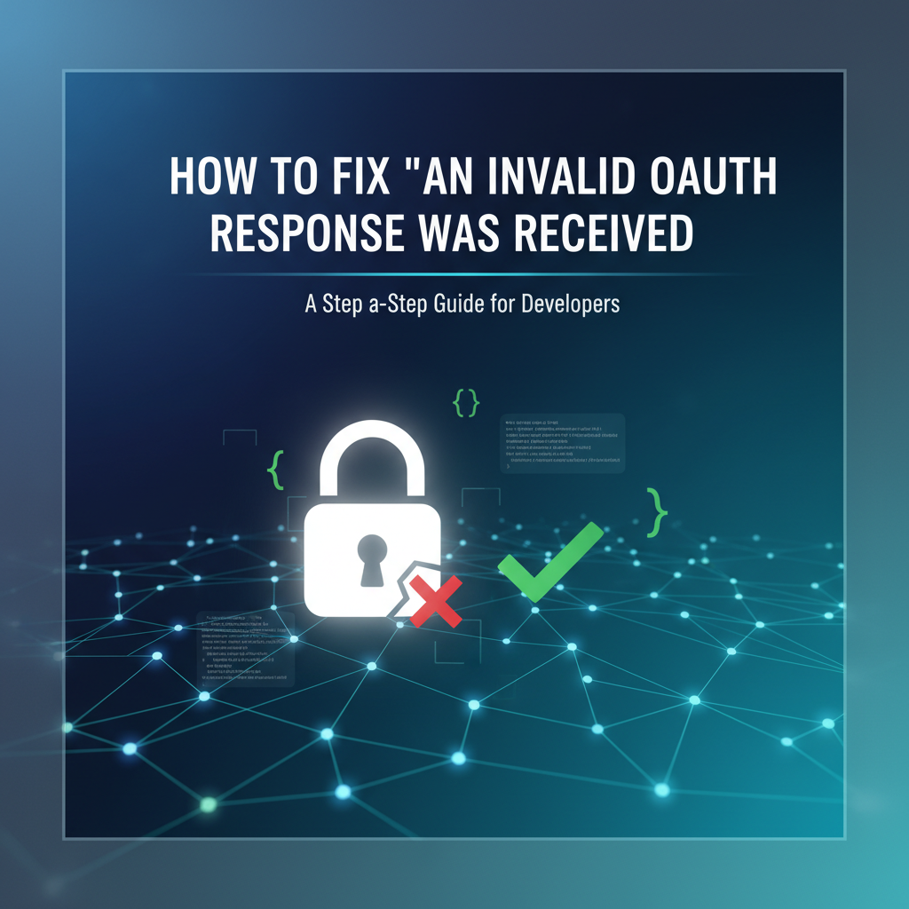 How to Fix 'An Invalid OAuth Response Was Received'