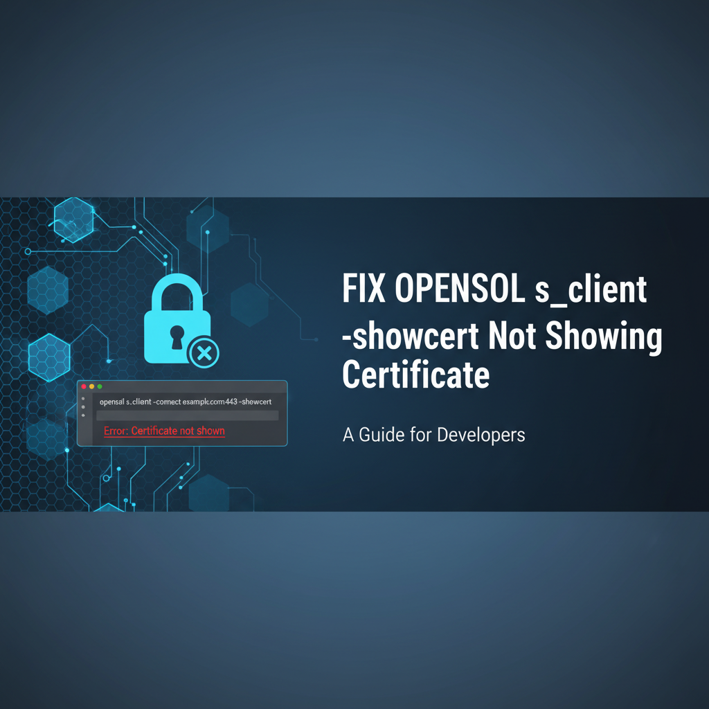 Fix OpenSSL s_client: -showcert Not Showing Certificate