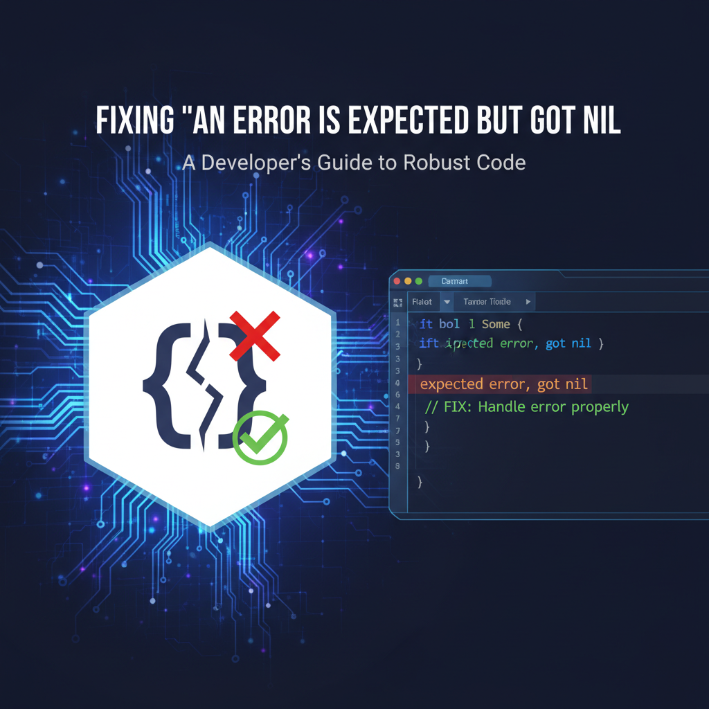 Fixing 'an error is expected but got nil' in Code