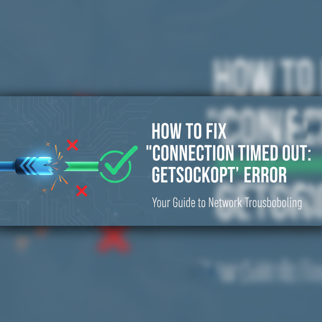 How to Fix 'connection timed out: getsockopt' Error