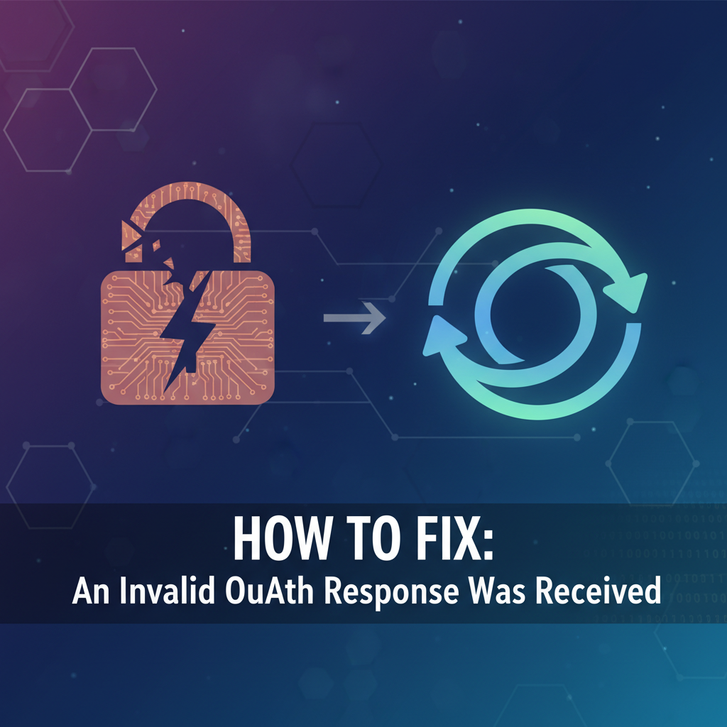 How to Fix: An Invalid OAuth Response Was Received