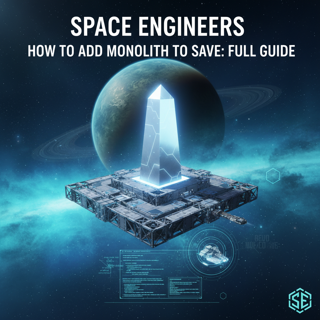 Space Engineers How to Add Monolith to Save: Full Guide