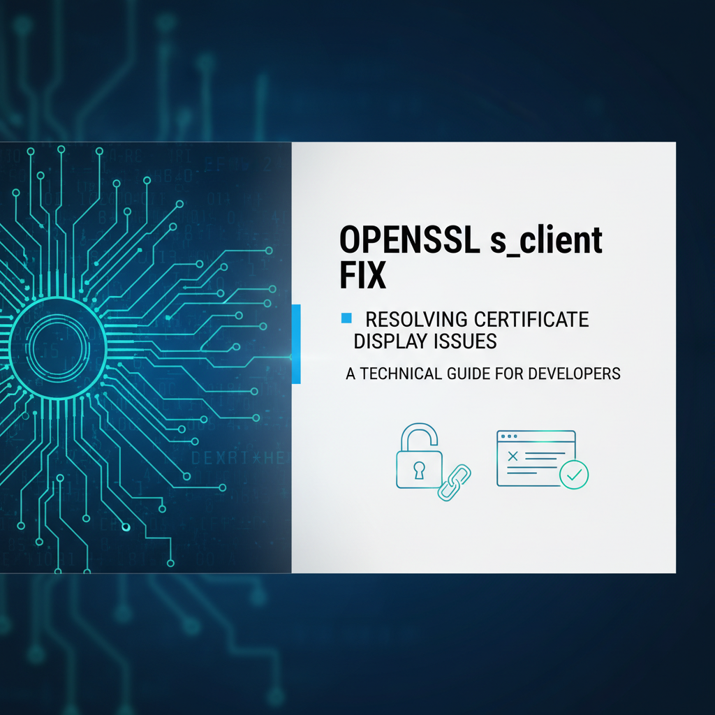 Fix openssl s_client Not Showing Cert with -showcert