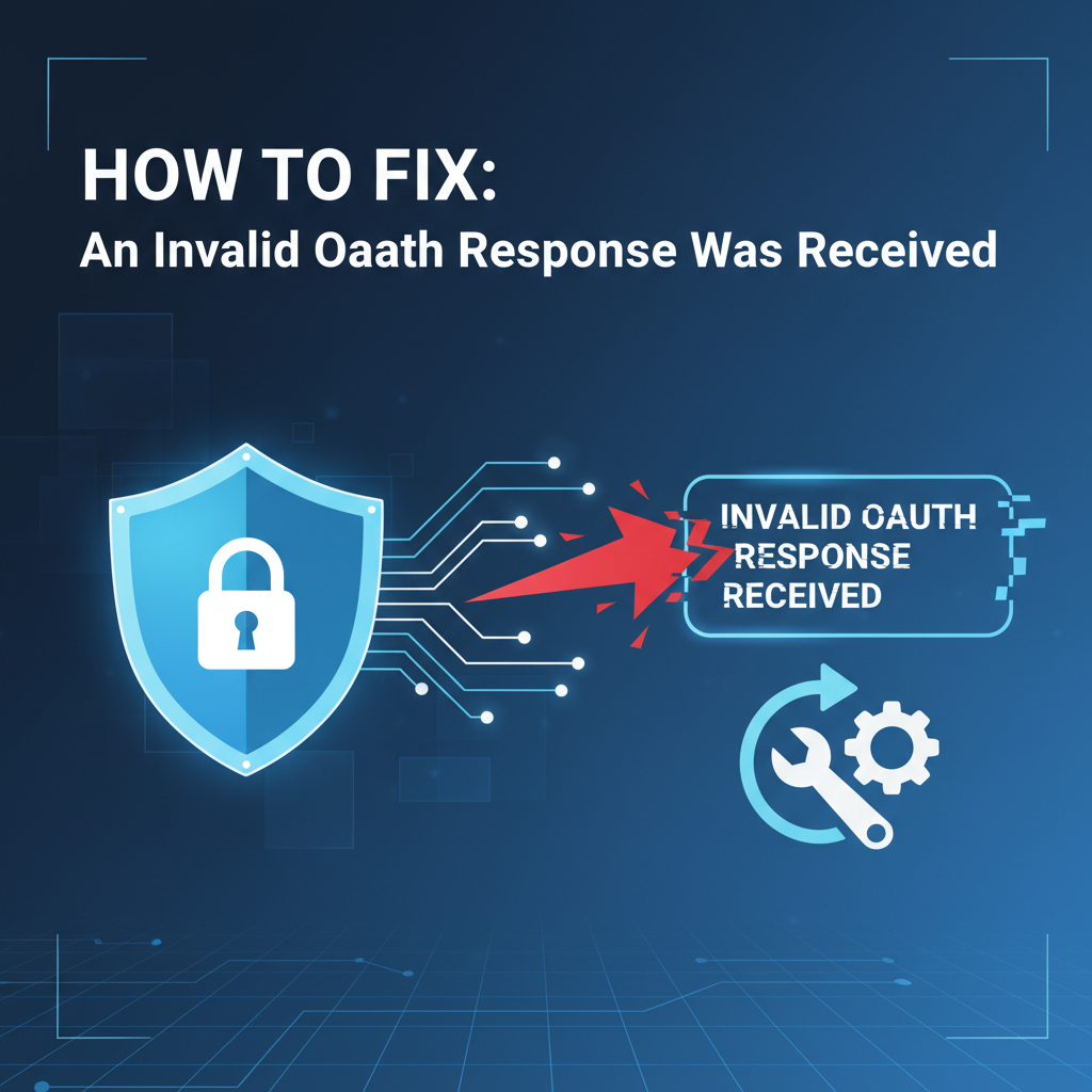 How to Fix: An Invalid OAuth Response Was Received