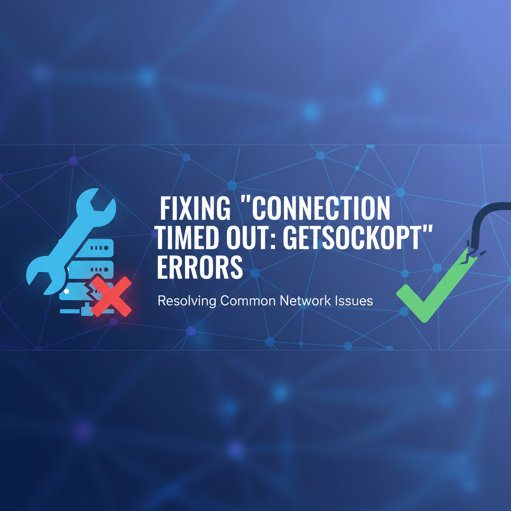 Fixing 'Connection Timed Out: getsockopt' Errors