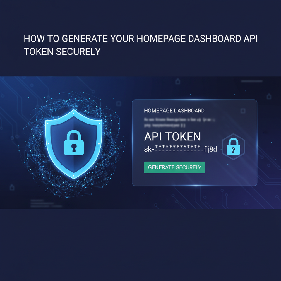 How to Generate Your Homepage Dashboard API Token Securely