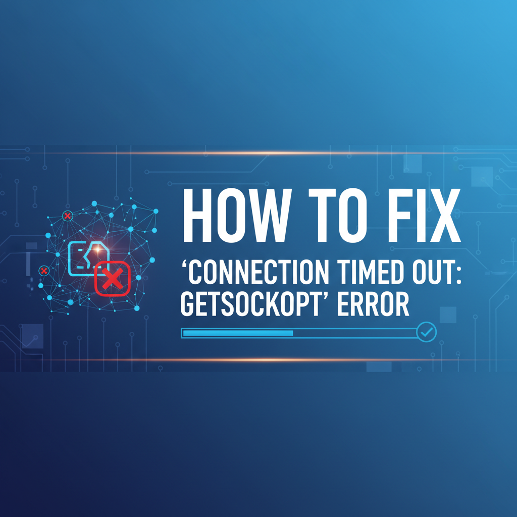 How to Fix 'connection timed out: getsockopt' Error