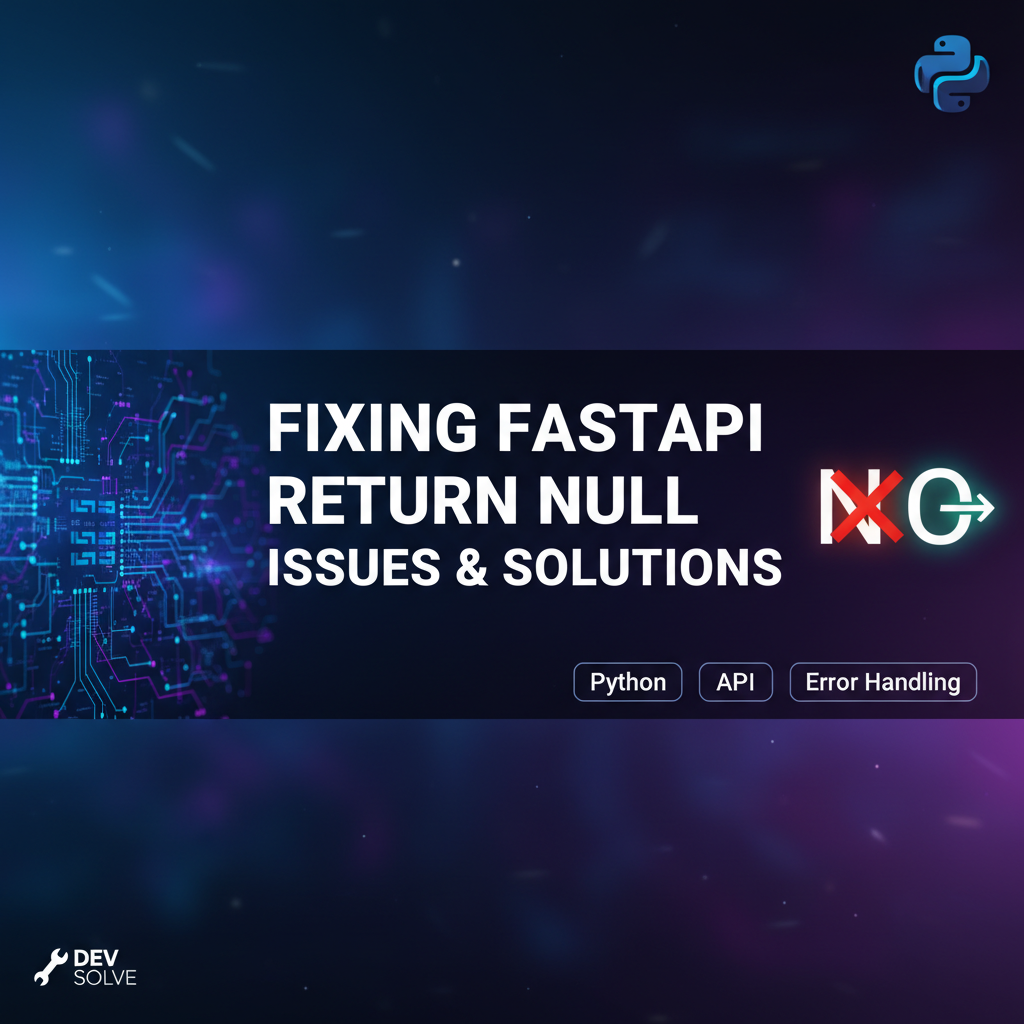Fixing FastAPI Return Null: Issues & Solutions
