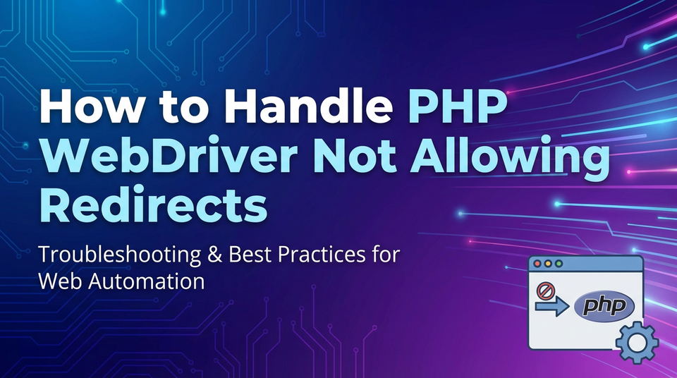 How to Handle PHP WebDriver Not Allowing Redirects